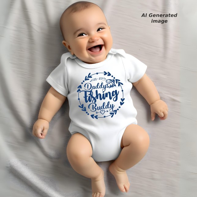 Niedlicher Daddy | Blue Unisex Baby Strampler (Von Creator hochgeladen)