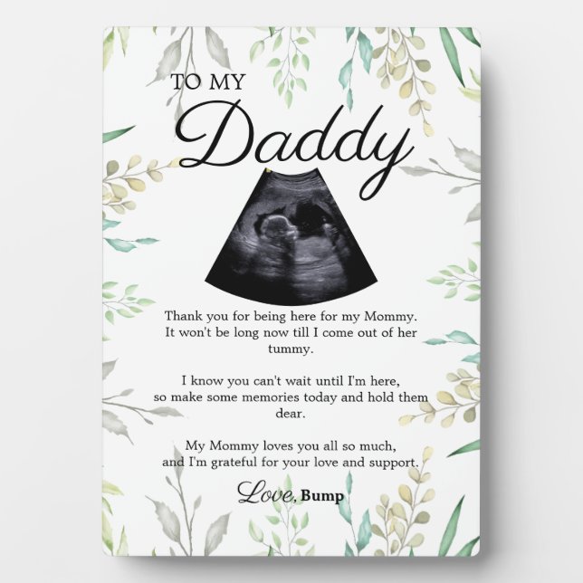 Niedlicher Daddy to Be Poet from Bump Fotoplatte (Vorderseite)