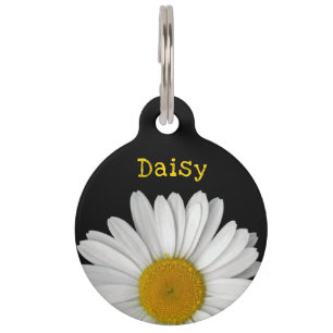 Niedlicher Daisy-Blume Haustiermarke