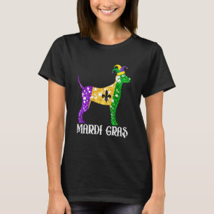 Niedlicher Dalmatiner Dog Lover Mardi Gras Party J T-Shirt