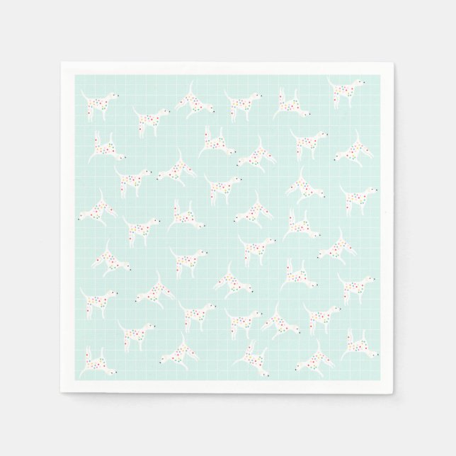Niedlicher Dalmatiner Dog Paper Napkins Serviette (Vorderseite)