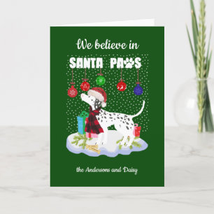 Niedlicher Dalmatiner glauben Weihnachten Weihnach