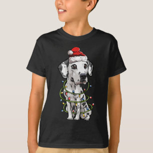 Niedlicher Dalmatiner Weihnachtsbaum Lichter Weihn T-Shirt