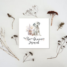 Niedlicher Dalmatiner Welpe mit Rattle Zitat mutig