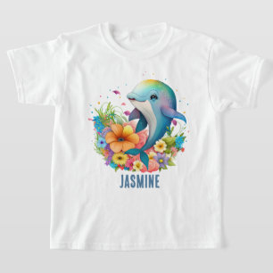 niedlicher Delphin-Name Mädchen T-Shirt