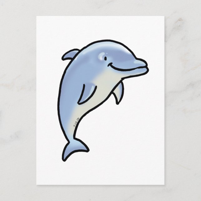 Niedlicher Delphin Postkarte (Vorderseite)
