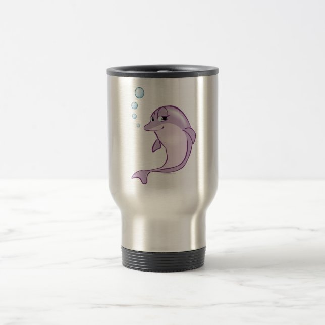 Niedlicher Delphin Reisebecher (Mittel)