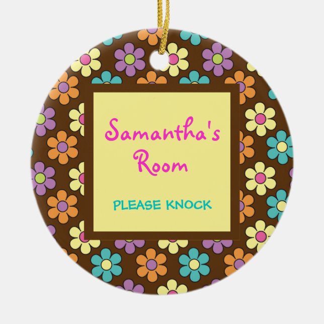 Niedlicher der Raum-Tür-Aufhänger des Keramikornament (Vorne)