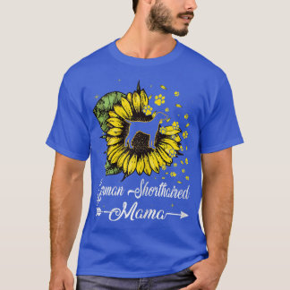 Niedlicher deutscher Kurzhaarküken Mama Sonnenblum T-Shirt