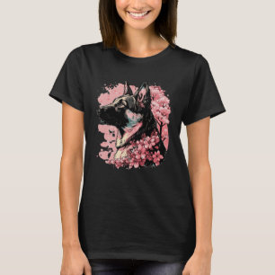 Niedlicher deutscher Schäferhund Cherry Blossom Do T-Shirt