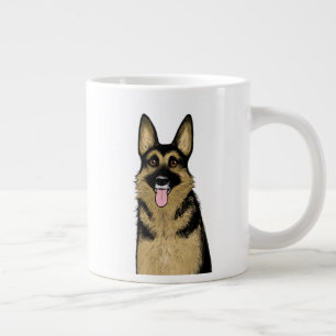 Niedlicher deutscher Schäferhund   Coole Haustierk Jumbo-Tasse