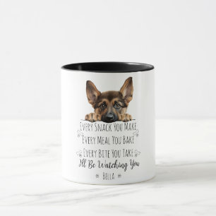 Niedlicher deutscher Schäferhund Hund Funny Custom Tasse
