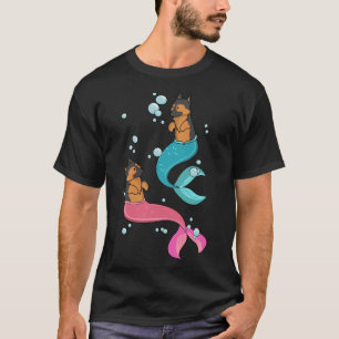 Niedlicher deutscher Schäferhund Mermaid Dog Merdo T-Shirt