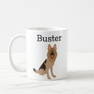 Niedlicher deutscher Schäferhund Personalisiertes  Kaffeetasse
