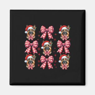 Niedlicher deutscher Schäferhund Red Kariert Coque Magnet