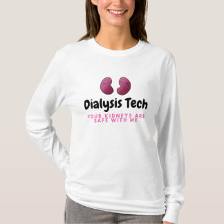 Niedlicher Dialysetech-langer Hülsen-Nieren-T - T-Shirt