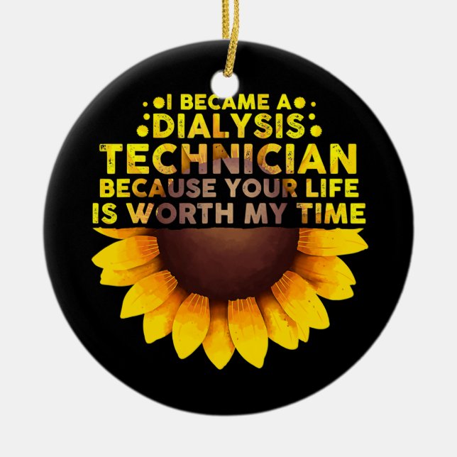 Niedlicher Dialysetechniker für Männer Frauen Keramik Ornament (Vorne)