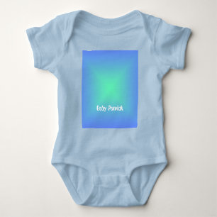 Niedlicher Diamant blau bis aquamaringrün personal Baby Strampler