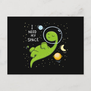 Niedlicher Dino-Astronaut Postkarte