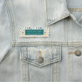 Niedlicher Dinosaur Alphabet Muster Custom Teacher Namensschild