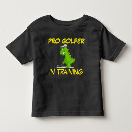 Niedlicher Dinosaur Pro Golfer im Training Kleinkind T-shirt