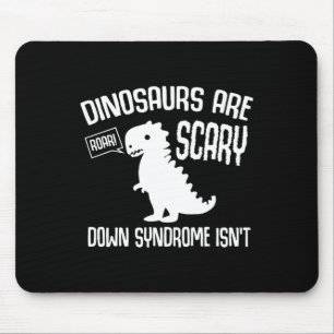 Niedlicher Dinosaur-Welt-Down-Syndrom-Tag Frauen K Mousepad