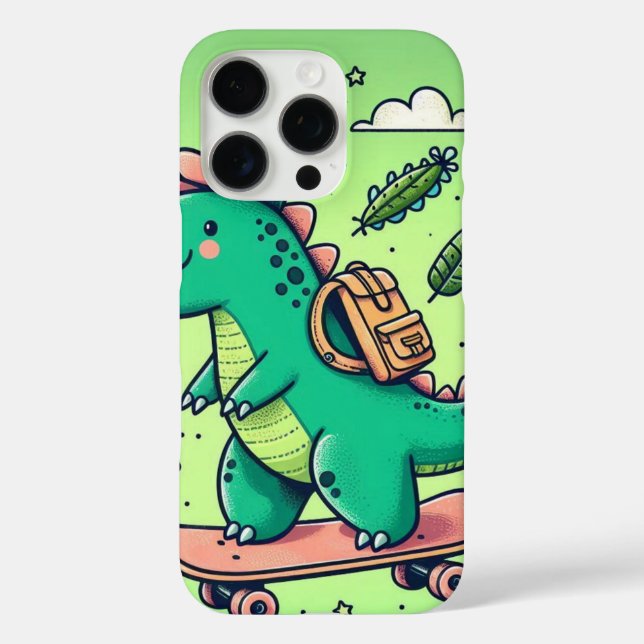 Niedlicher Dinosaurier auf einem Skateboard Case-Mate iPhone Hülle (Rückseite)