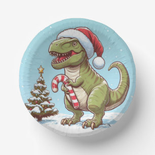 Niedlicher Dinosaurier aus Zuckerrohr Pappteller