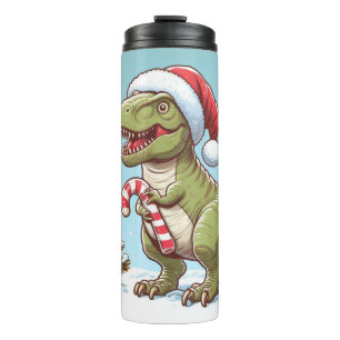 Niedlicher Dinosaurier aus Zuckerrohr Thermosbecher