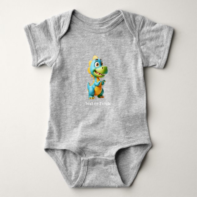 Niedlicher Dinosaurier Baby Bodysuit Baby Strampler (Vorderseite)