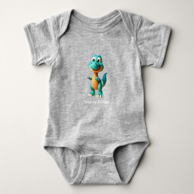 Niedlicher Dinosaurier Baby Bodysuit Baby Strampler (Vorderseite)