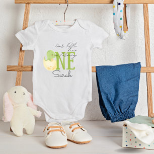 Niedlicher Dinosaurier Baby Personalisierter Name Strampler