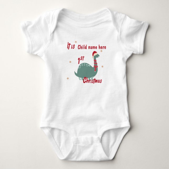 Niedlicher Dinosaurier Baby Strampler (Vorderseite)