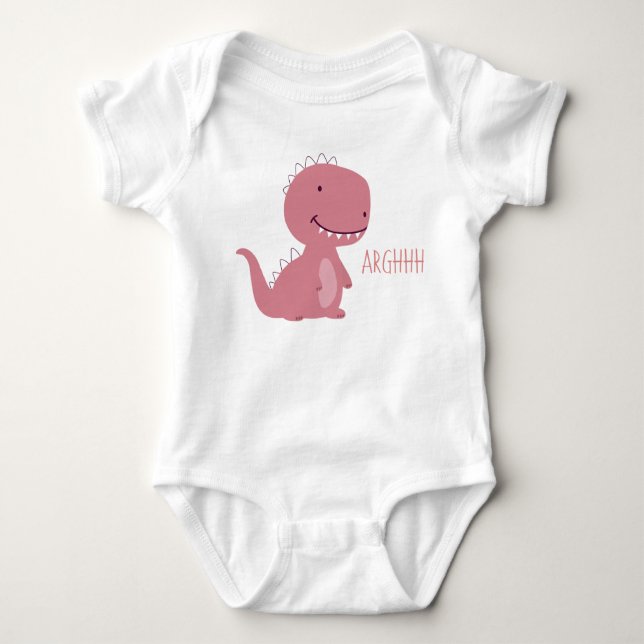 Niedlicher Dinosaurier Baby Strampler (Vorderseite)