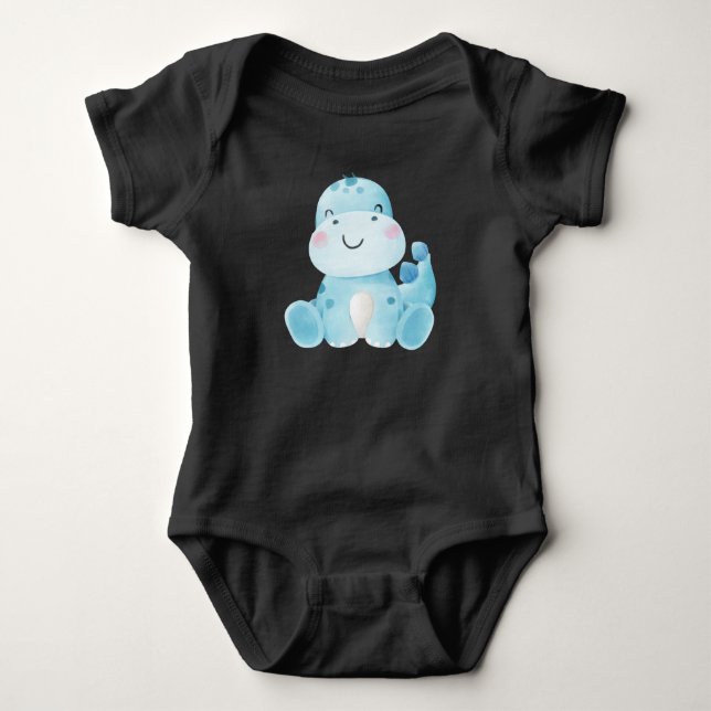 Niedlicher Dinosaurier Baby Strampler (Vorderseite)