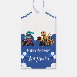 Niedlicher Dinosaurier Bagger Traktorballon Geburt Geschenkanhänger