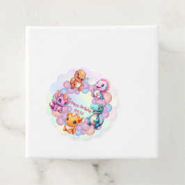 Niedlicher Dinosaurier Ballon School Kindergeburts Geschenkanhänger