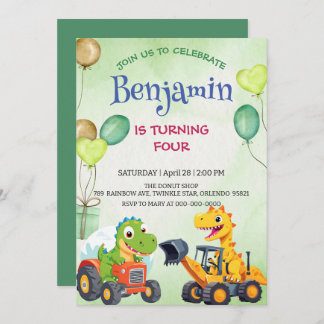 Niedlicher Dinosaurier-Baukastenballon