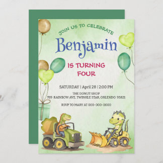 Niedlicher Dinosaurier-Baukastenballon