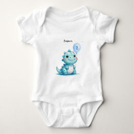 Niedlicher Dinosaurier brüllt Junge Happy Geburtst Baby Strampler