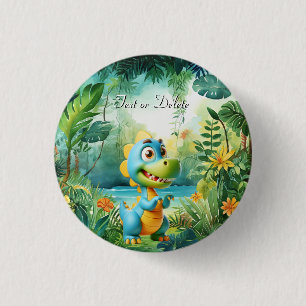 Niedlicher Dinosaurier-Button Button