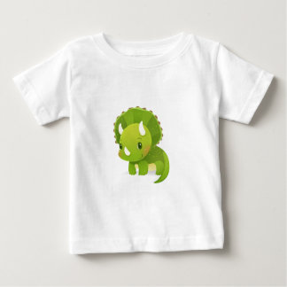 niedlicher Dinosaurier-Cartoon des grünen Babys Baby T-shirt