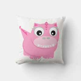 Niedlicher Dinosaurier Cartoon Rosa Kinder Kissen 