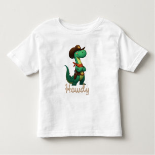 Niedlicher Dinosaurier/Cowboy Kleinkind T-shirt
