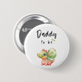 Niedlicher Dinosaurier Daddy-to-be Button