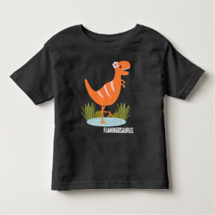 Niedlicher Dinosaurier Flamingo Reptiles Zoo Lover Kleinkind T-shirt