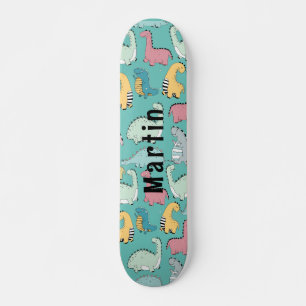 Niedlicher Dinosaurier individuelle Name Skateboard