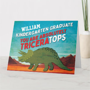 Niedlicher Dinosaurier Kindergarten Abschluss Karte