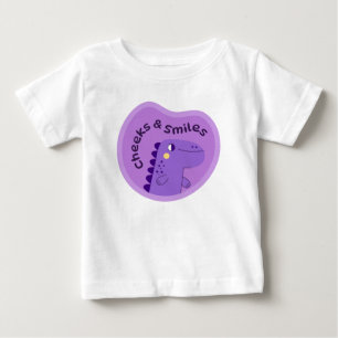 Niedlicher Dinosaurier Lächelnder T - Shirt