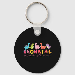 Niedlicher Dinosaurier Neonataler Atemtherapeut Kr Schlüsselanhänger